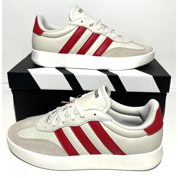adidas men BARREDA SHOES Mens sizes 11 - JR1319 - White / Red main image 6